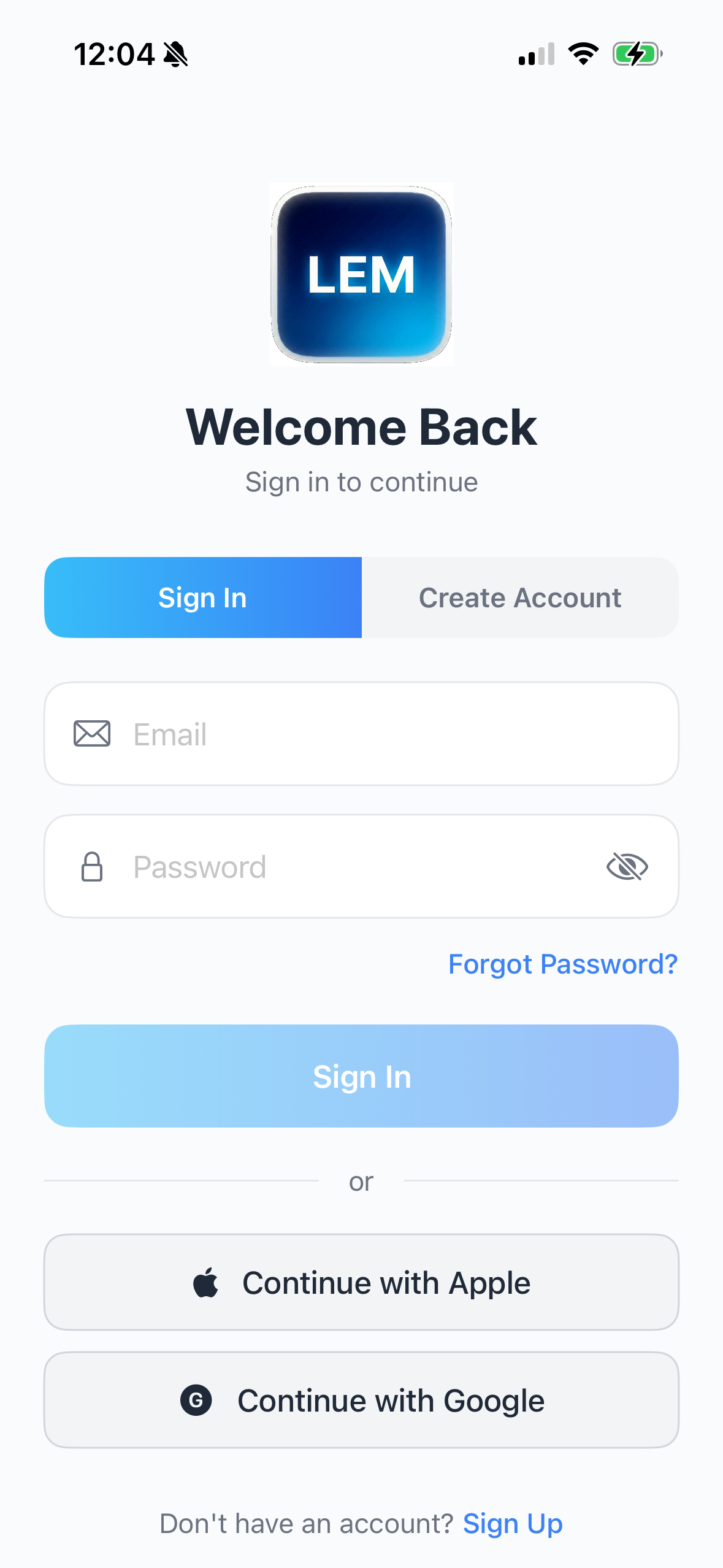 LEM app - Browse Events